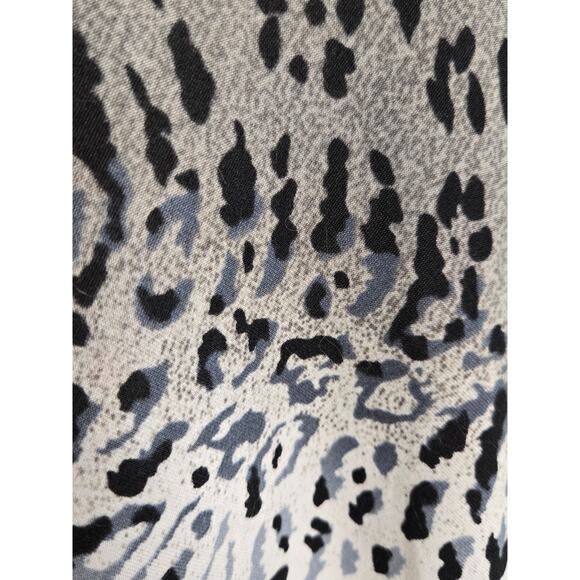 Essence EUC snow leopard assymetrical hem lace sleeveless dress One Size black - Picture 15 of 16